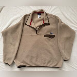 Patagonia Tan Fleece with Red Trim